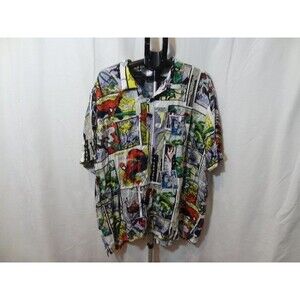 Spider Man Comic Book Hawaiian Shirt Size 3XL Marvel Brand Shirt Spider Man Ye